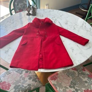 Janie and Jack Scarlet Red Coat